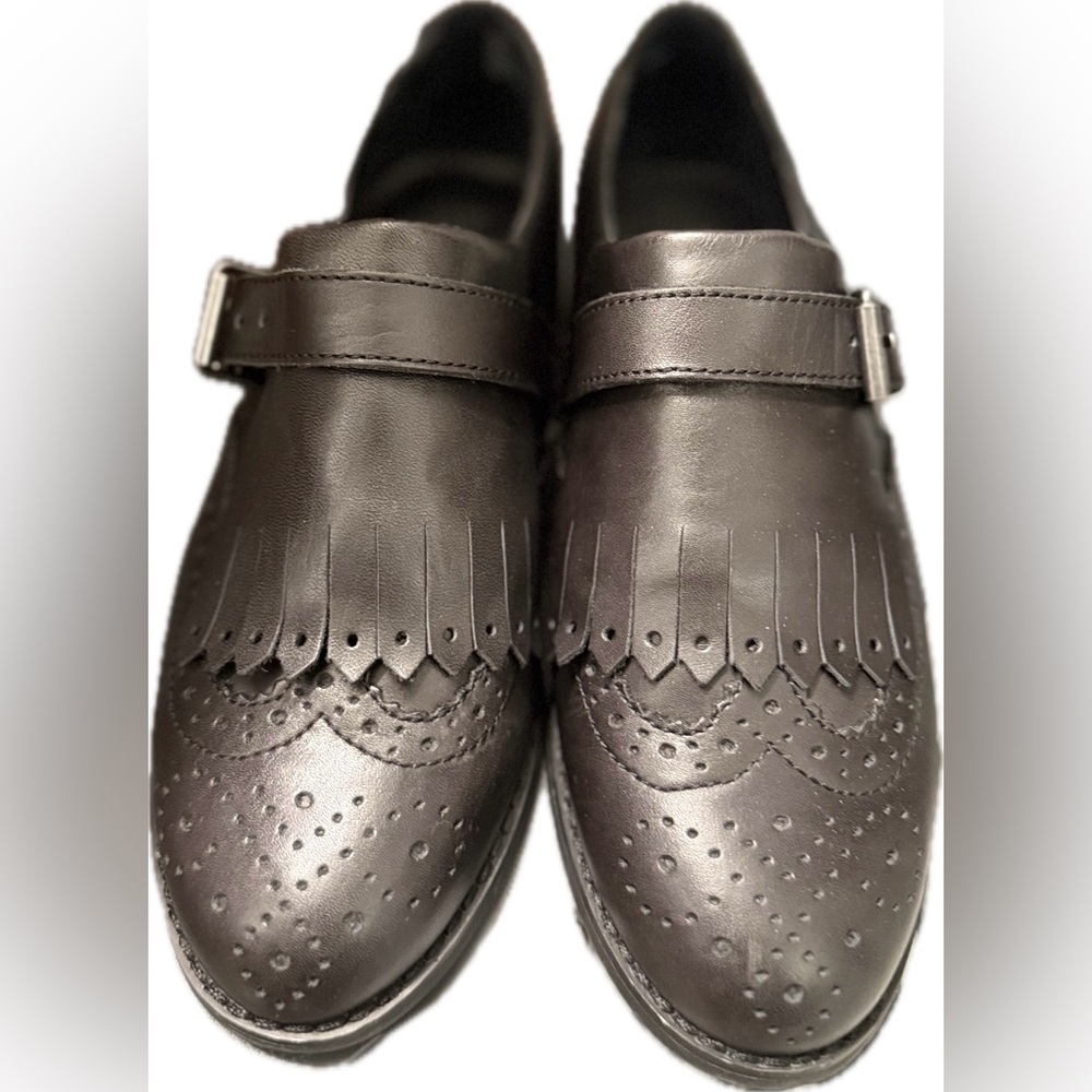 Design Lab Lord & Taylor Black Leather Loafers